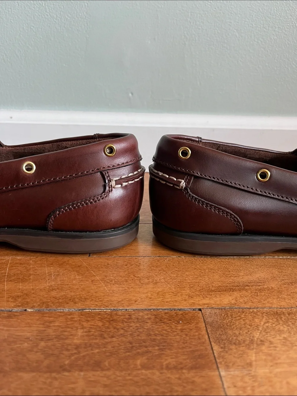 Yachters Choice Leather Boat Shoes Deck Loafers Burgundy Men's Size 10